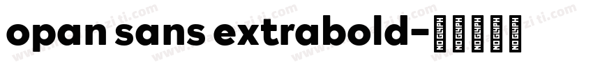 opan sans extrabold字体转换